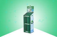 De groene Pop Kartonvertoning voor Gebotteld Zuiver Water, staat Kartonvertoning op
