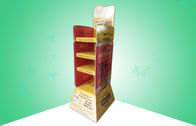 Robuuste POP Kartonvertoning 4 Planken Biologisch afbreekbaar Materiaal voor het Bevorderen van Broodvoedsel