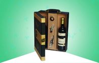 Document Verpakkende Vakjes voor de betere inkomstklasse/Edele, Vakje van de Wijn het Houten Gift met Gouden Fluweeleffect