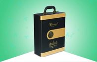 Document Verpakkende Vakjes voor de betere inkomstklasse/Edele, Vakje van de Wijn het Houten Gift met Gouden Fluweeleffect