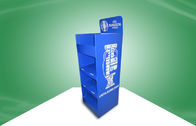 Vier Plankenpos het Karton toont Blauwe de Vertoningstribunes van de Assemblagevloer