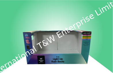 kopen Van de Club de Regenende Laarzen PDQ van SAMs Vertoning Tray Cardboard With Stackup Design online manufacture