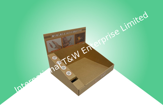 kopen Bruin Natuurlijk Kraft Karton Teller Display, Verkoop Elektronische Tafel Display Eenheid online manufacture
