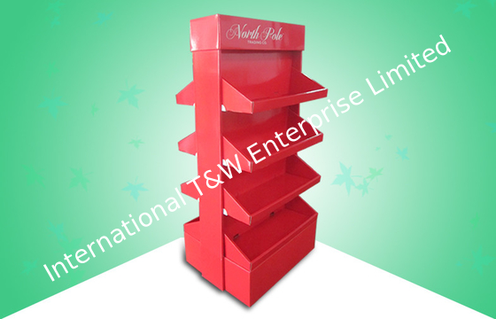 Goede prijs. Vier schorten POP Kartonvertoning, gerecycleerde karton kleinhandelsvertoningen op online