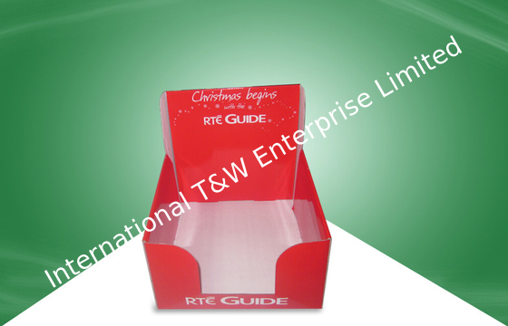 Goede prijs. Rode het Kartoncountertop van de Kerstmisgift Vertoningen Rekupereerbaar met CMKY-Compensatiedruk online