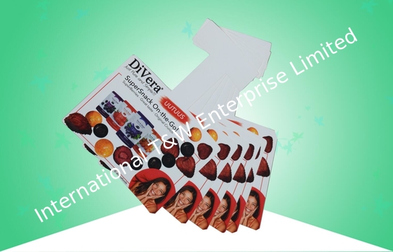 Goede prijs. 350GSM douane Verpakkende Vakjes het Document van Artpaper Kaartsnack Wobbler met Glanzende Afwerking online