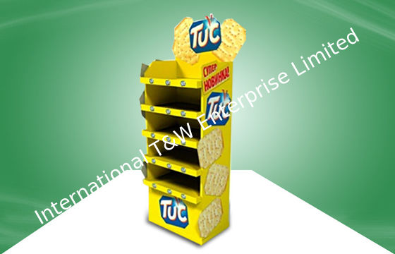 Goede prijs. De gele CMYK-POS van de Compensatiedruk Tribunes van de Kartonvertoning met Plank Vijf voor Voedsel online